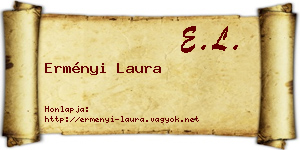Erményi Laura névjegykártya